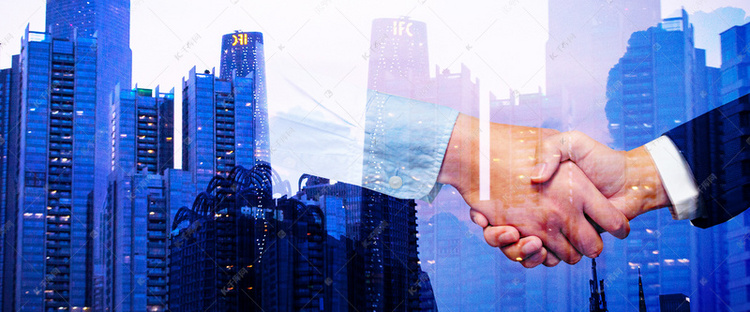 企業商務合作大氣城市建筑背景